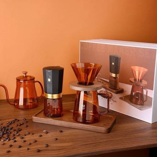 Кофейный набор Amber Coffee Maker Set, оранжевый с черным фото 7