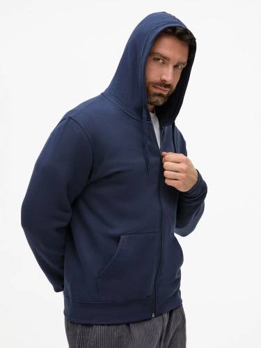 Толстовка унисекс Stone, темно-синяя фото 6 Толстовка унисекс Stone, темно-синяя фото 6