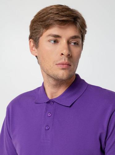 Рубашка поло мужская Summer 170, темно-фиолетовая фото 8