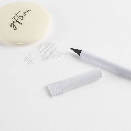 Вечный карандаш Carton Inkless, белый фото 11