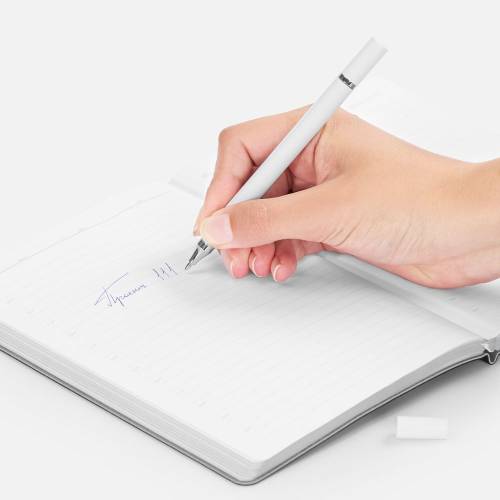 Ручка шариковая и вечный карандаш Diptych, белая фото 6