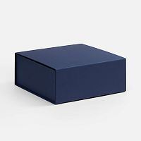 Коробка складная Quadra Fold, темно-синяя