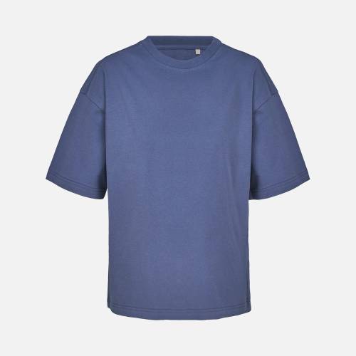 Футболка оверсайз женская Boxy Women, синяя (джинс) фото 2