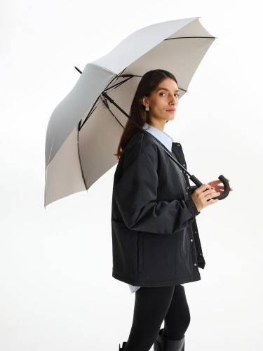 Зонт-трость Wind, серебристый фото 8