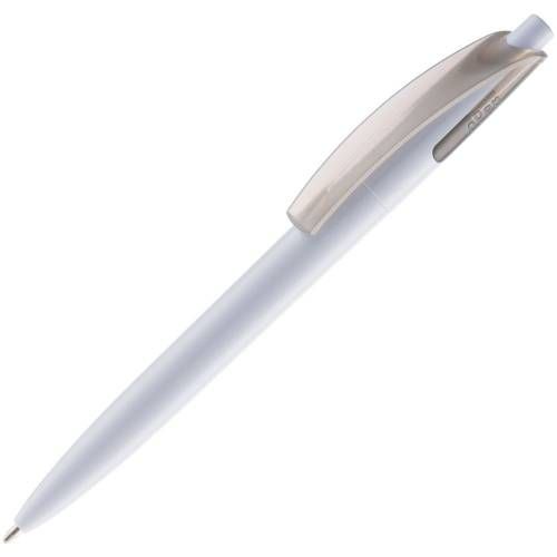 Ручка шариковая Bento, белая с серым фото 2