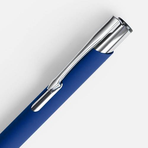 Ручка шариковая Keskus Soft Touch, ярко-синяя фото 5