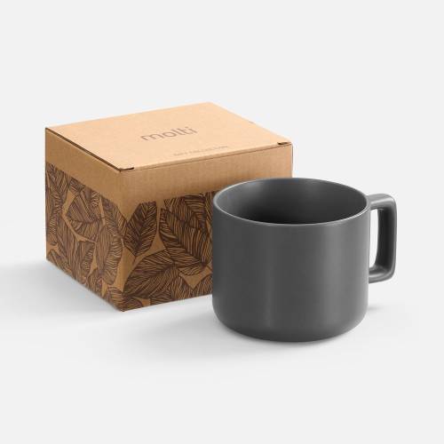 Чашка Jumbo в коробке матовая, темно-серая фото 2