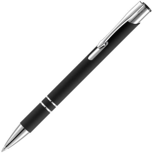 Ручка шариковая Keskus Soft Touch, черная фото 2