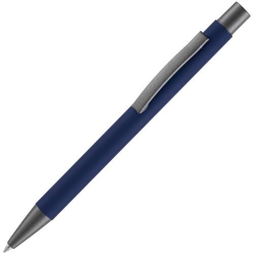 Ручка шариковая Atento Soft Touch, темно-синяя фото 2