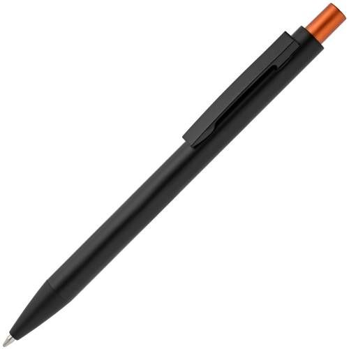 Ручка шариковая Chromatic, черная с оранжевым фото 2