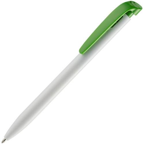 Ручка шариковая Favorite, белая с зеленым фото 2