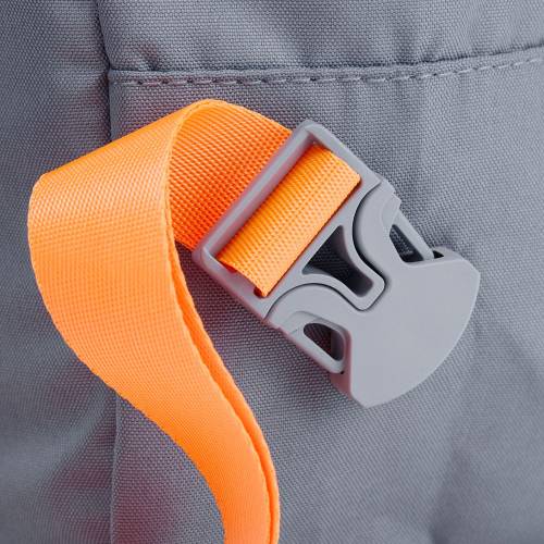 Рюкзак B2, серый с оранжевыми стропами фото 6