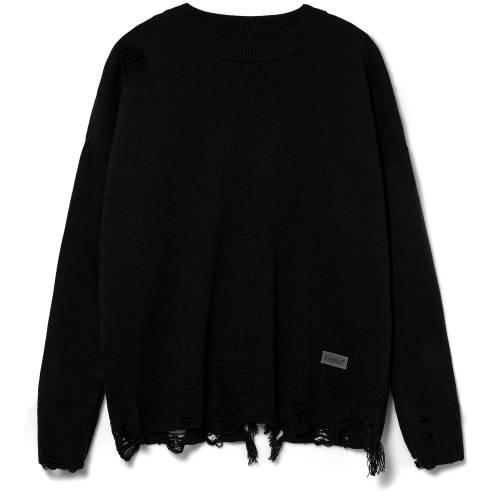 Джемпер оверсайз унисекс Grunge, черный фото 2