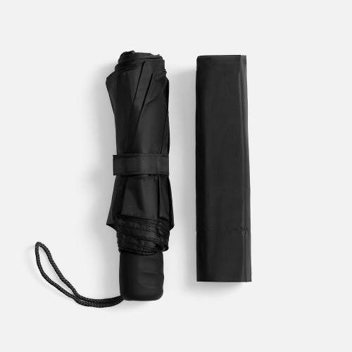 Зонт складной Basic, черный фото 4