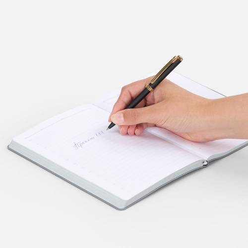 Ручка шариковая Delgado, матовая черная фото 5