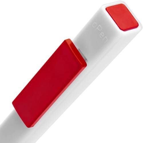 Ручка шариковая Swiper SQ, белая с красным фото 5