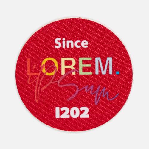 Наклейка тканевая Lunga Round, M, красная фото 3