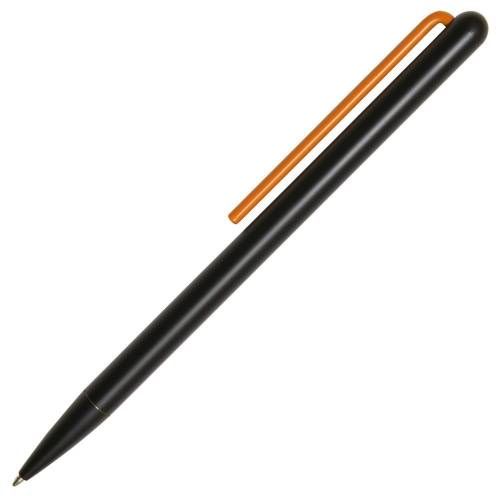Шариковая ручка GrafeeX в чехле, черная с оранжевым фото 2