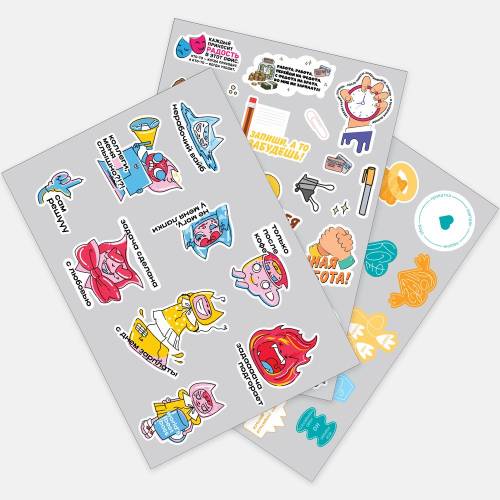 Наклейки из ПВХ Sticker Pack на заказ, L