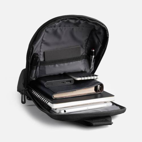 Рюкзак на одно плечо Solnex, черный фото 9