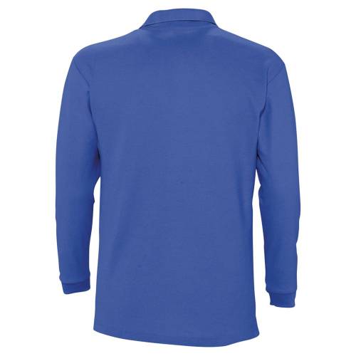 Рубашка поло мужская с длинным рукавом Winter II 210 ярко-синяя фото 3