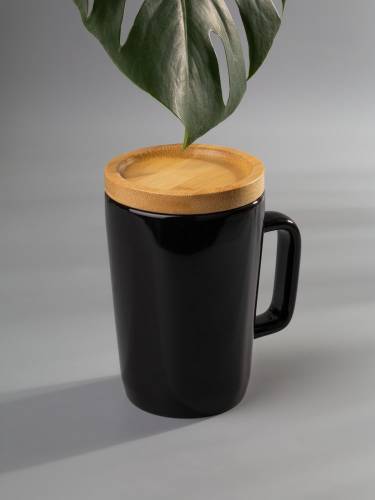 Кружка Vierra с крышкой-костером, черная фото 8