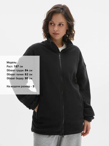 Куртка флисовая унисекс Nebo, черная фото 11