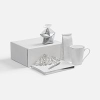 Набор «Планы на счастье», белый с серебристым