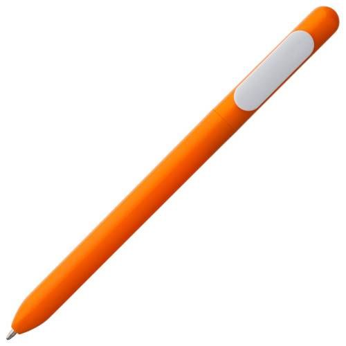 Ручка шариковая Swiper, оранжевая с белым фото 3
