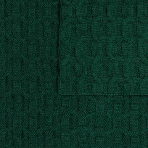 Плед Braidera, темно-зеленый (хвойный) фото 4