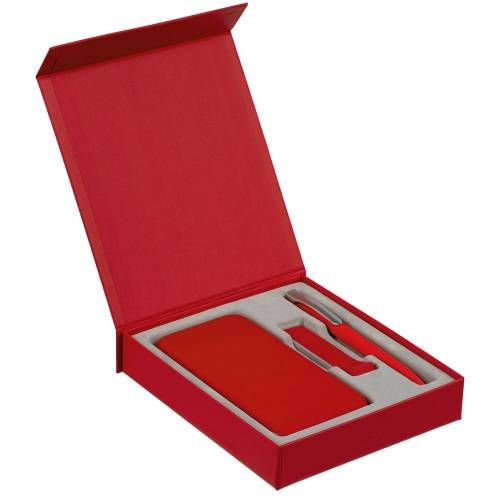 Коробка Rapture для аккумулятора 10000 мАч, флешки и ручки, красная фото 4