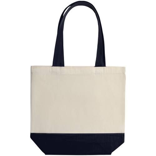 Холщовая сумка Shopaholic, темно-синяя фото 4