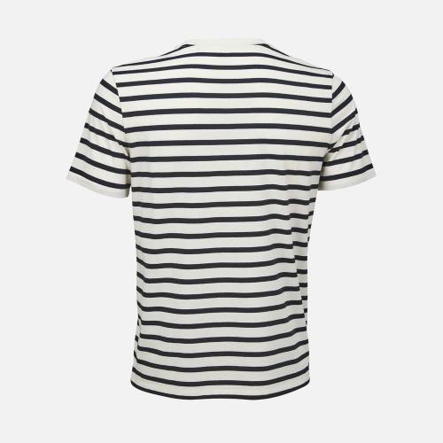 Футболка унисекс Legend, молочно-белая с темно-синим фото 3