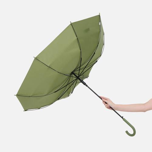 Зонт-трость Jolly Brolly, зеленый (хаки) фото 8