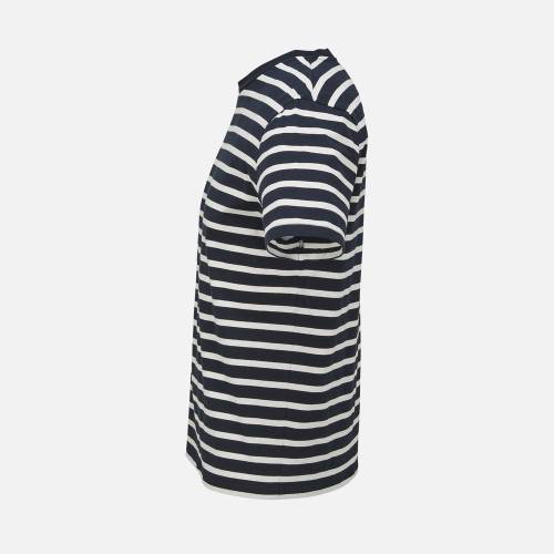 Футболка унисекс Legend, темно-синяя с молочно-белым фото 4