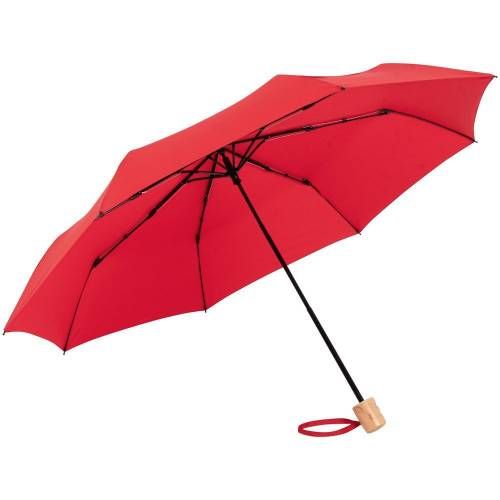 Зонт складной OkoBrella, красный фото 3