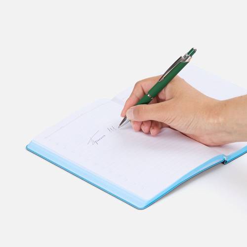 Ручка шариковая Chromos Soft Touch, зеленая фото 5 Ручка шариковая Chromos Soft Touch, зеленая фото 5