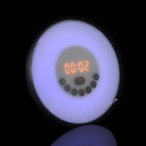 Лампа-колонка со световым будильником dreamTime, ver.2, черная фото 13