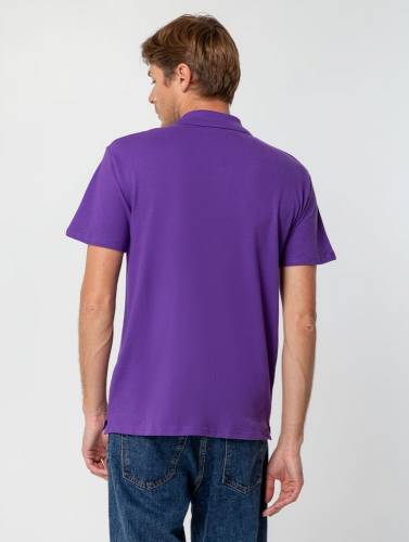 Рубашка поло мужская Summer 170, темно-фиолетовая фото 7