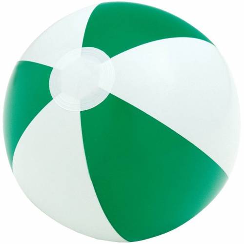 Надувной пляжный мяч Cruise, зеленый с белым фото 2