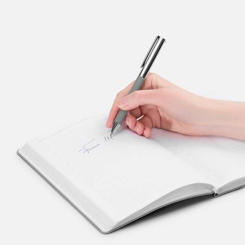 Ручка шариковая Eyeshot Soft Touch, серая фото 5 Ручка шариковая Eyeshot Soft Touch, серая фото 5