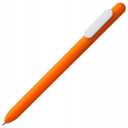 Ручка шариковая Swiper, оранжевая с белым фото 2
