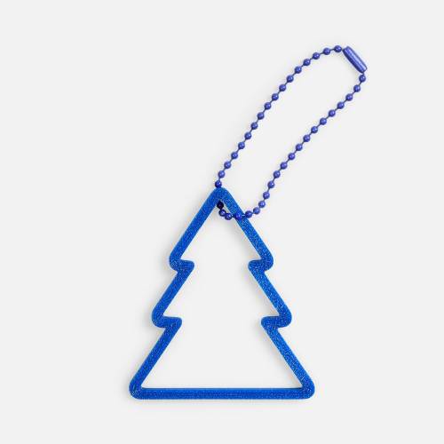 Подвеска «Елочка», 3D-печать, синяя фото 5