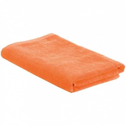 Пляжное полотенце в сумке SoaKing, оранжевое фото 2