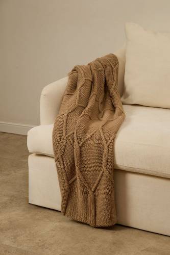 Плед Curve Verve, бежевый меланж фото 6