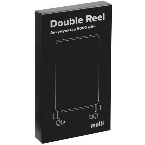 Металлический аккумулятор Double Reel 5000 мАч, черный фото 9