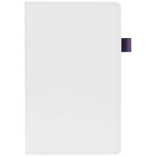 Ежедневник White Shall, недатированный, белый с фиолетовым фото 3