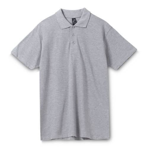 Рубашка поло мужская Spring 210, серый меланж фото 2