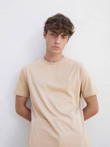 Футболка унисекс Legend, бежевая (льняная) фото 5