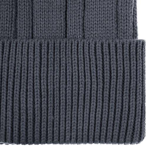Шапка Knit Beat, серая (графит) фото 4